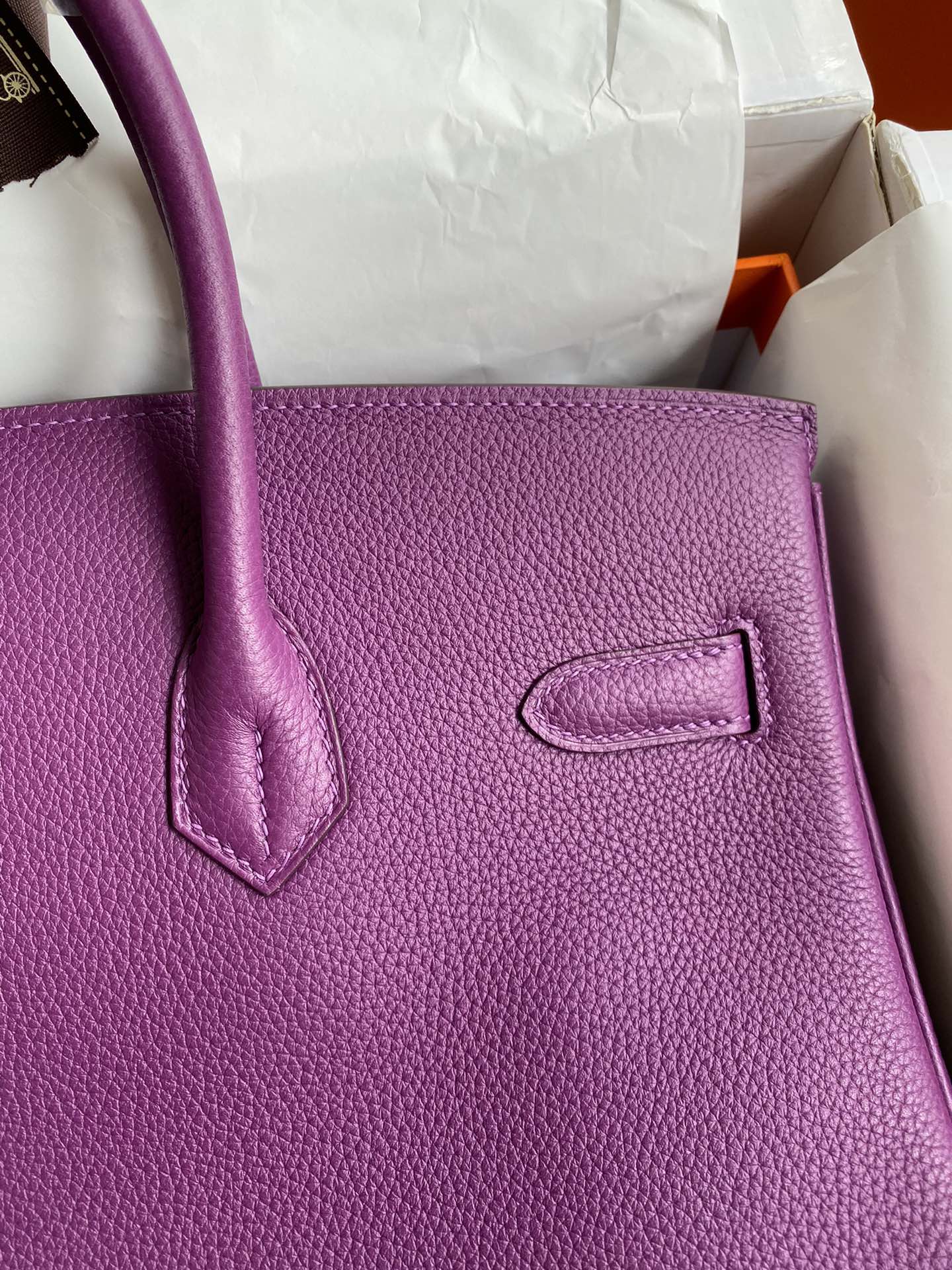 Hermes Birkin 35CM Togo Leather Handbag Purple